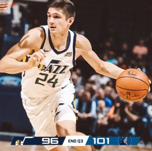  唐斯28+15完胜戈贝尔，森林狼终结爵士三连胜  